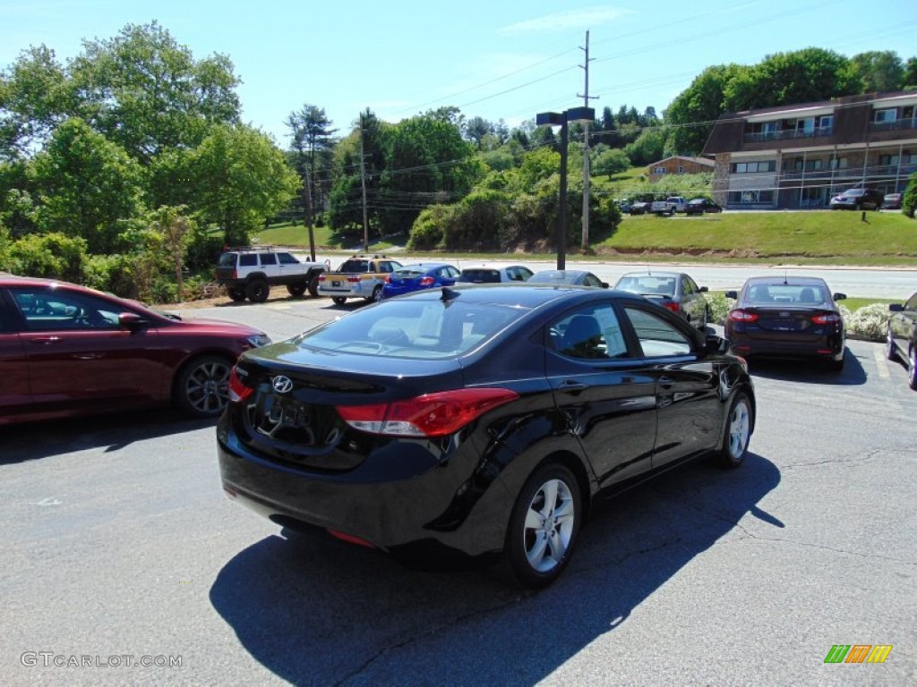 2012 Elantra GLS - Black Noir Pearl / Gray photo #3