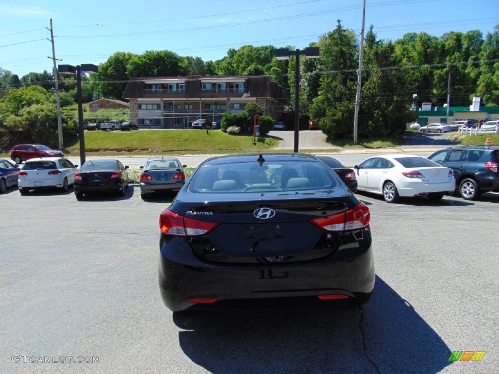 2012 Elantra GLS - Black Noir Pearl / Gray photo #4