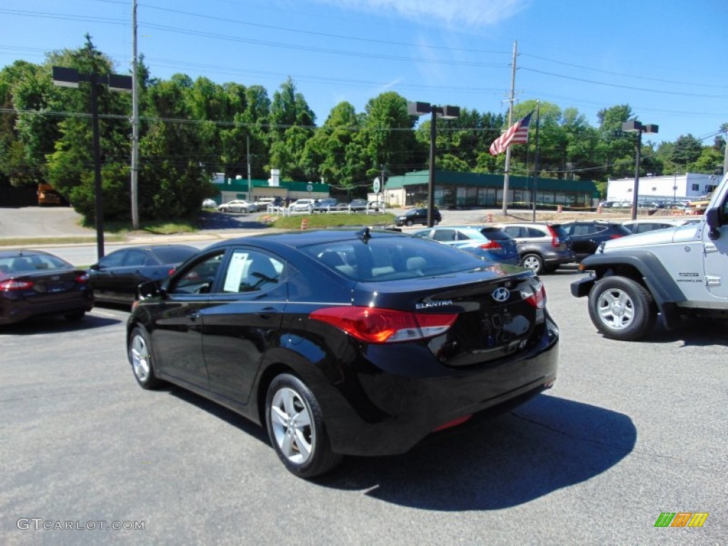 2012 Elantra GLS - Black Noir Pearl / Gray photo #5