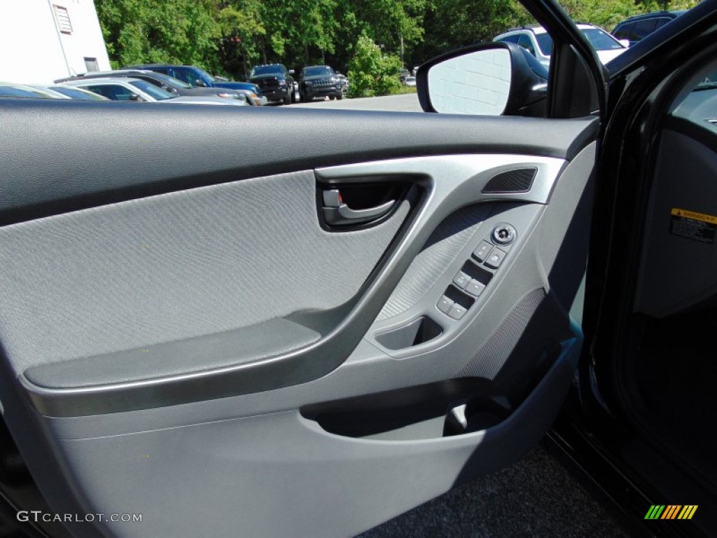 2012 Elantra GLS - Black Noir Pearl / Gray photo #13