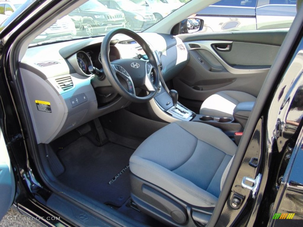 2012 Elantra GLS - Black Noir Pearl / Gray photo #14