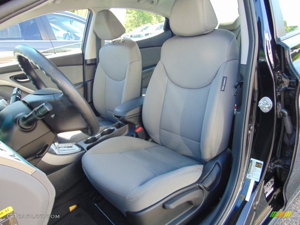 2012 Elantra GLS - Black Noir Pearl / Gray photo #15