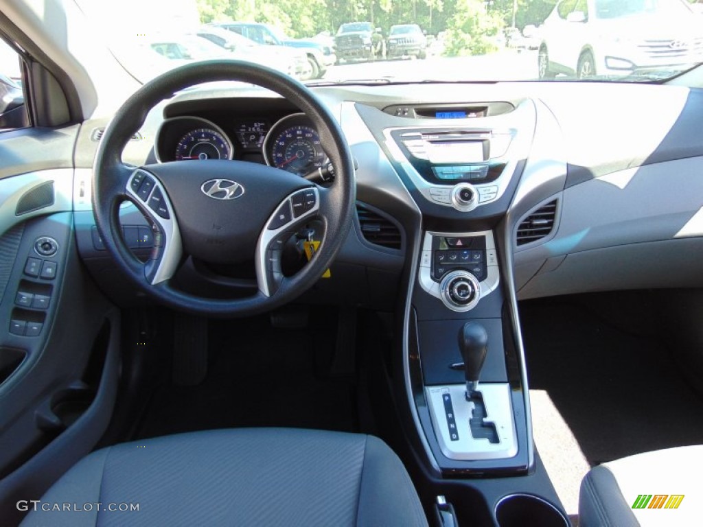 2012 Elantra GLS - Black Noir Pearl / Gray photo #16
