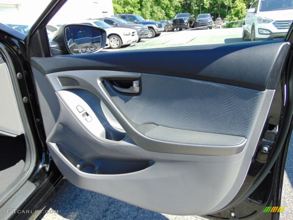 2012 Elantra GLS - Black Noir Pearl / Gray photo #17