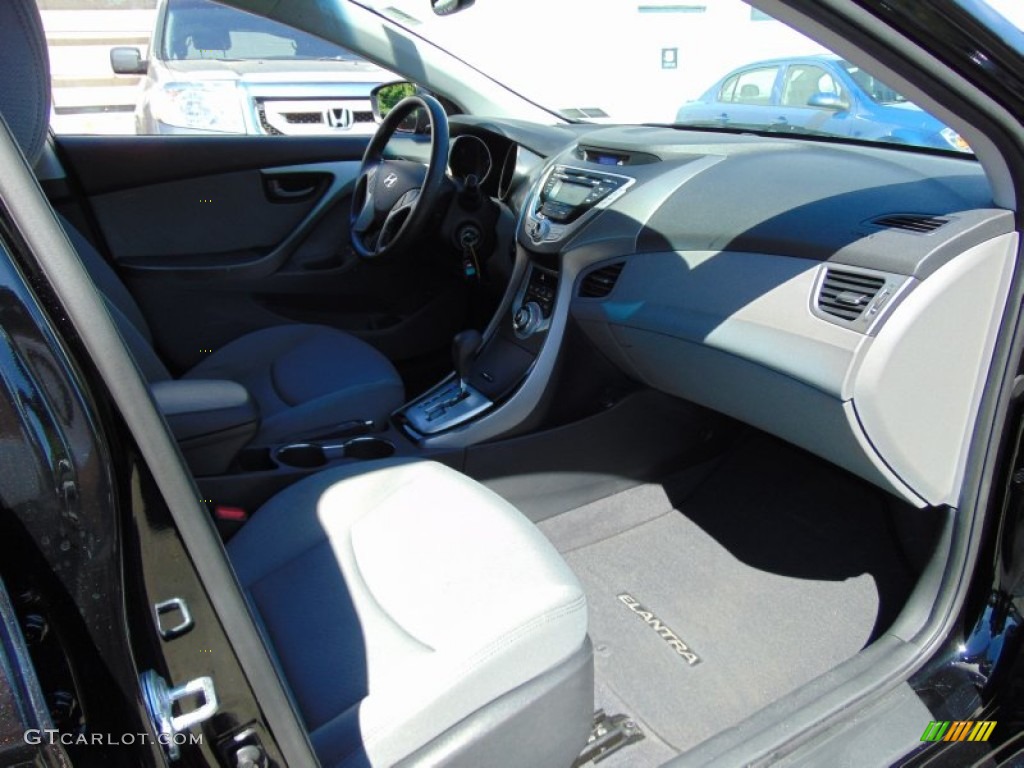 2012 Elantra GLS - Black Noir Pearl / Gray photo #18