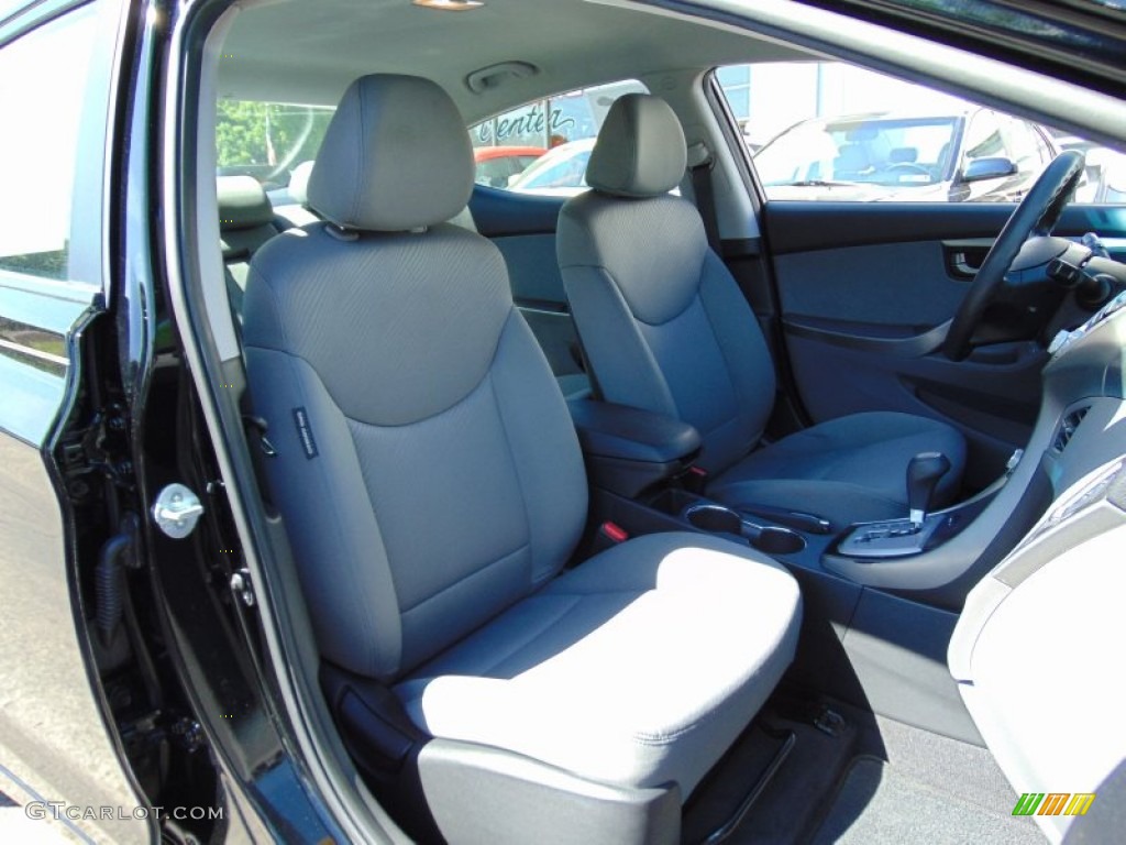 2012 Elantra GLS - Black Noir Pearl / Gray photo #19
