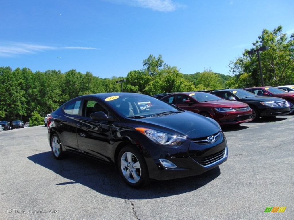 2012 Elantra GLS - Black Noir Pearl / Gray photo #27