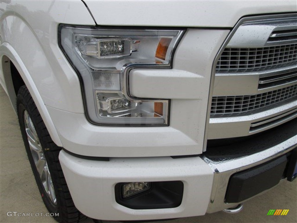 2015 F150 Platinum SuperCrew 4x4 - White Platinum Tricoat / Platinum Brunello photo #3