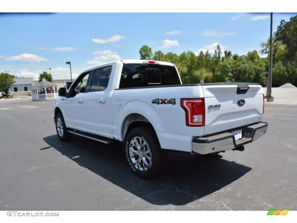 2015 F150 XLT SuperCrew 4x4 - Oxford White / Medium Earth Gray photo #8