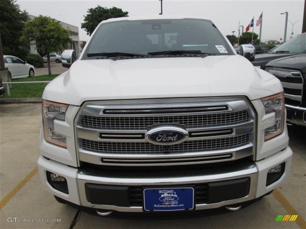 2015 F150 Platinum SuperCrew 4x4 - White Platinum Tricoat / Platinum Brunello photo #36