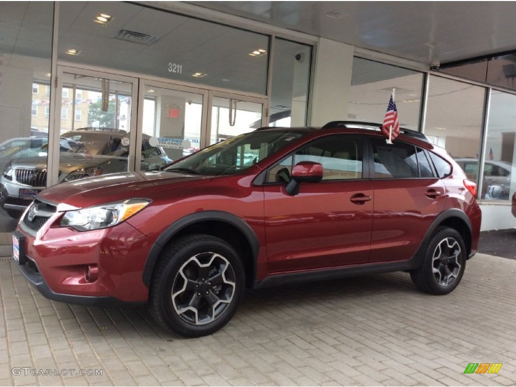 2014 XV Crosstrek 2.0i Premium - Venetian Red Pearl / Ivory photo #1