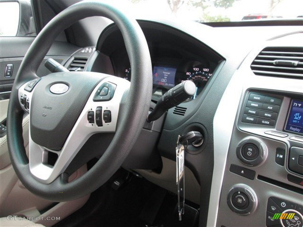 2015 Explorer FWD - Oxford White / Medium Light Stone photo #34