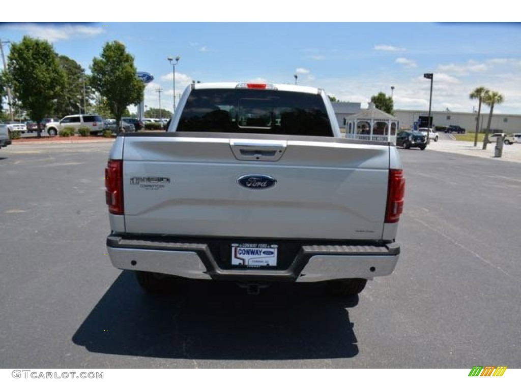 2015 F150 Lariat SuperCrew 4x4 - Ingot Silver Metallic / Black photo #7