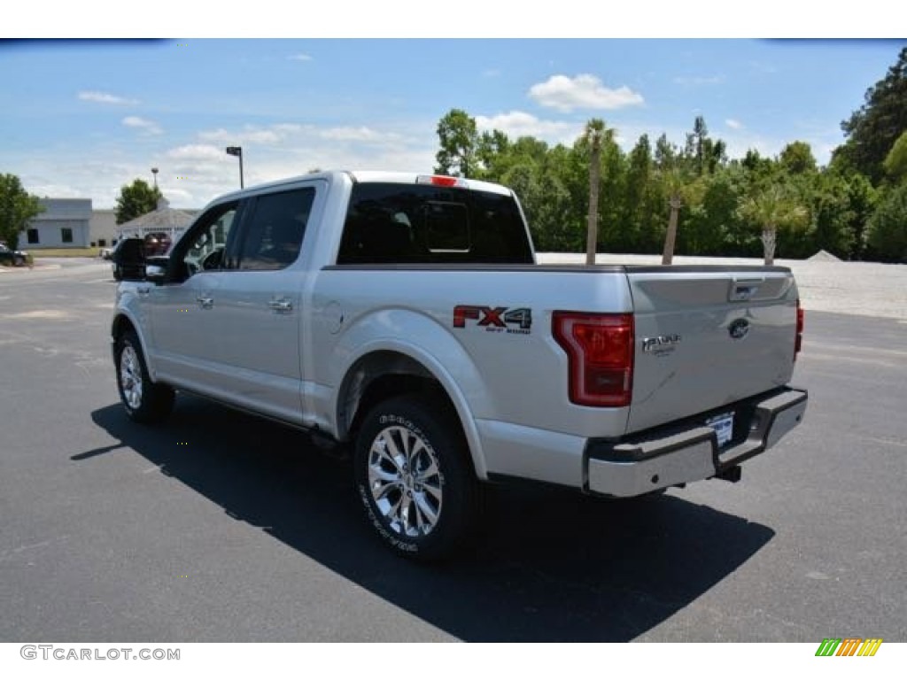 2015 F150 Lariat SuperCrew 4x4 - Ingot Silver Metallic / Black photo #8