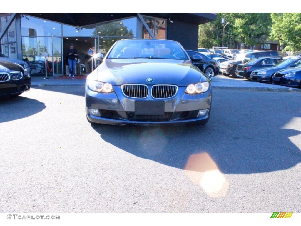 2008 3 Series 335i Convertible - Space Grey Metallic / Saddle Brown/Black photo #2