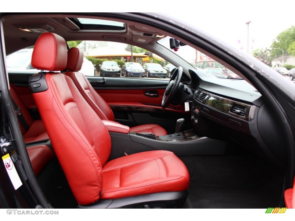 Coral Red/Black Interior 2007 BMW 3 Series 335i Coupe Photo #104216333