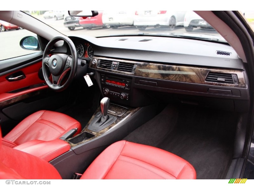 2007 BMW 3 Series 335i Coupe Coral Red/Black Dashboard Photo #104216352