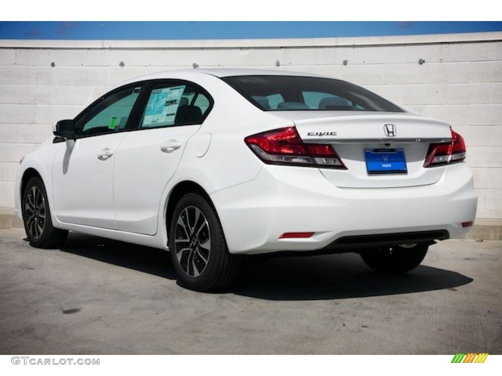 2015 Civic EX Sedan - Taffeta White / Beige photo #2