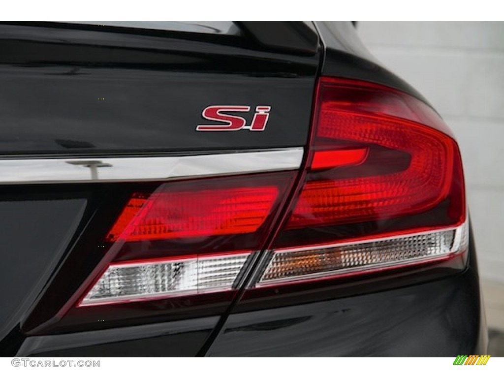 2015 Civic Si Sedan - Crystal Black Pearl / Si Black/Red photo #4