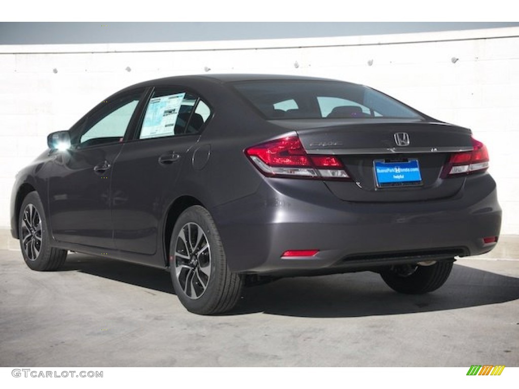 2015 Civic EX Sedan - Modern Steel Metallic / Black photo #2