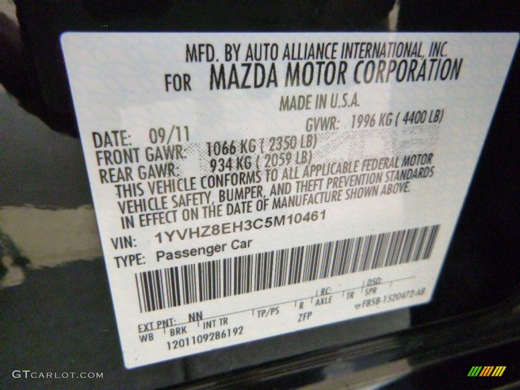2012 MAZDA6 i Touring Plus Sedan - Ebony Black / Black photo #24
