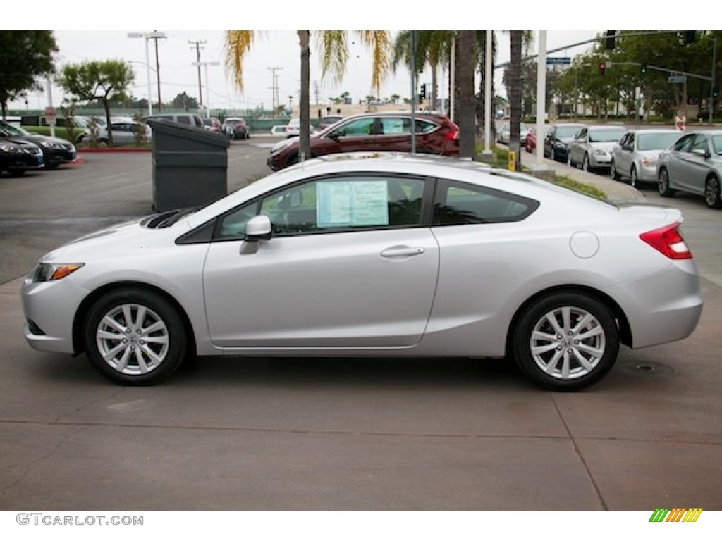 2012 Civic EX Coupe - Alabaster Silver Metallic / Gray photo #9