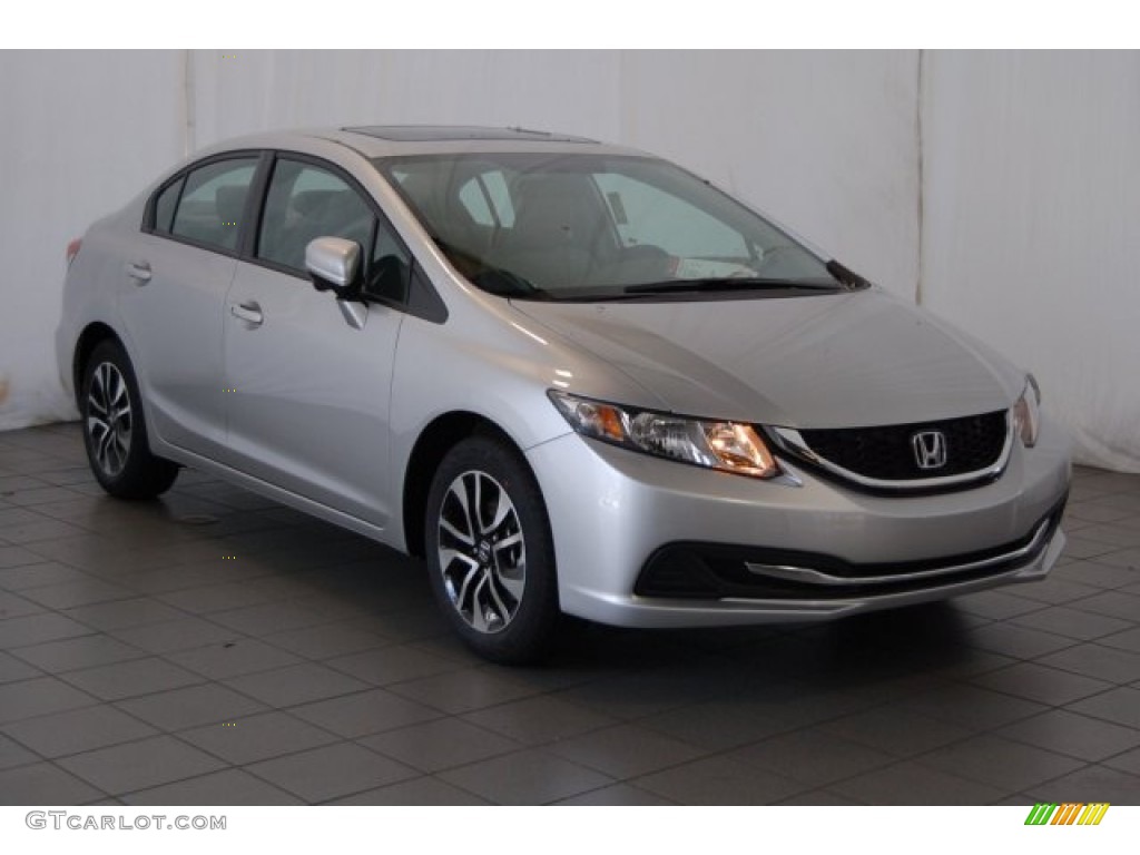 2015 Civic EX Sedan - Alabaster Silver Metallic / Gray photo #2