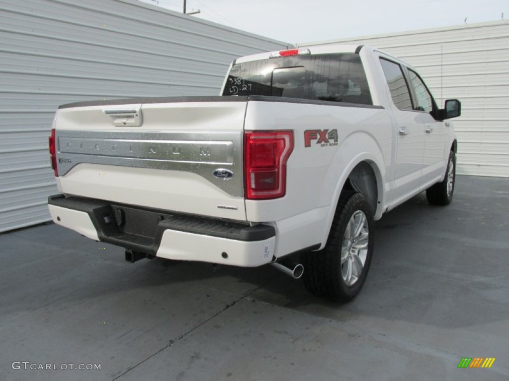 2015 F150 Platinum SuperCrew 4x4 - White Platinum Tricoat / Platinum Black photo #4