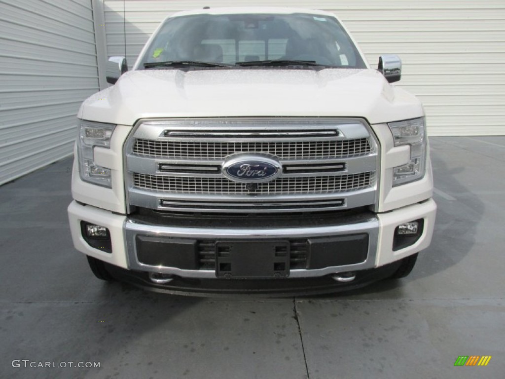 2015 F150 Platinum SuperCrew 4x4 - White Platinum Tricoat / Platinum Black photo #8