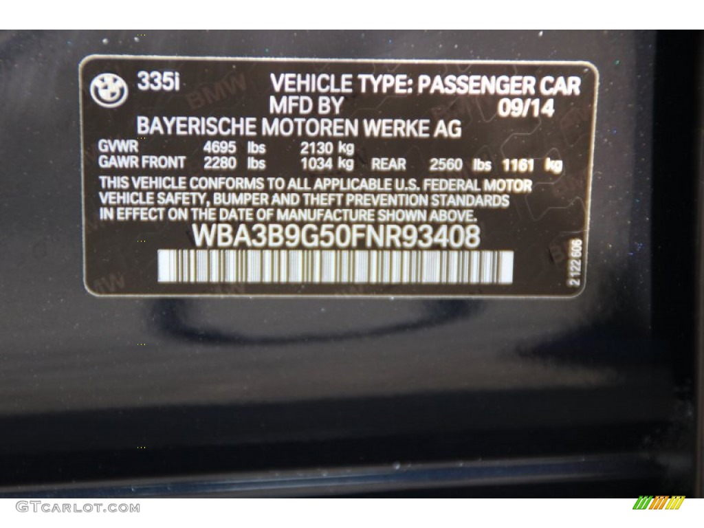 2015 3 Series 335i xDrive Sedan - Imperial Blue Metallic / Black photo #36