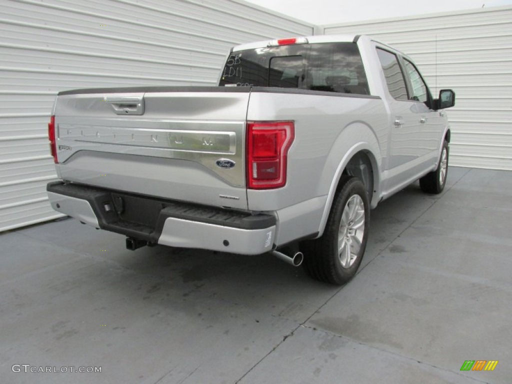 2015 F150 Platinum SuperCrew - Ingot Silver Metallic / Platinum Brunello photo #4