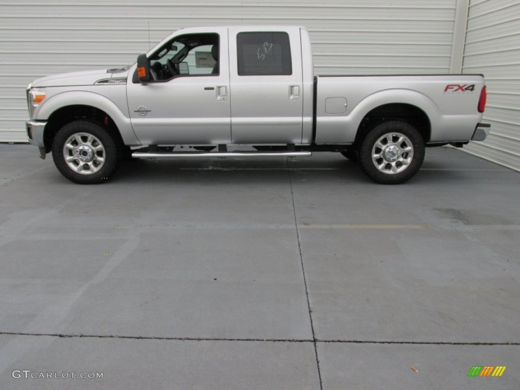 2015 F250 Super Duty Lariat Crew Cab 4x4 - Ingot Silver / Black photo #6