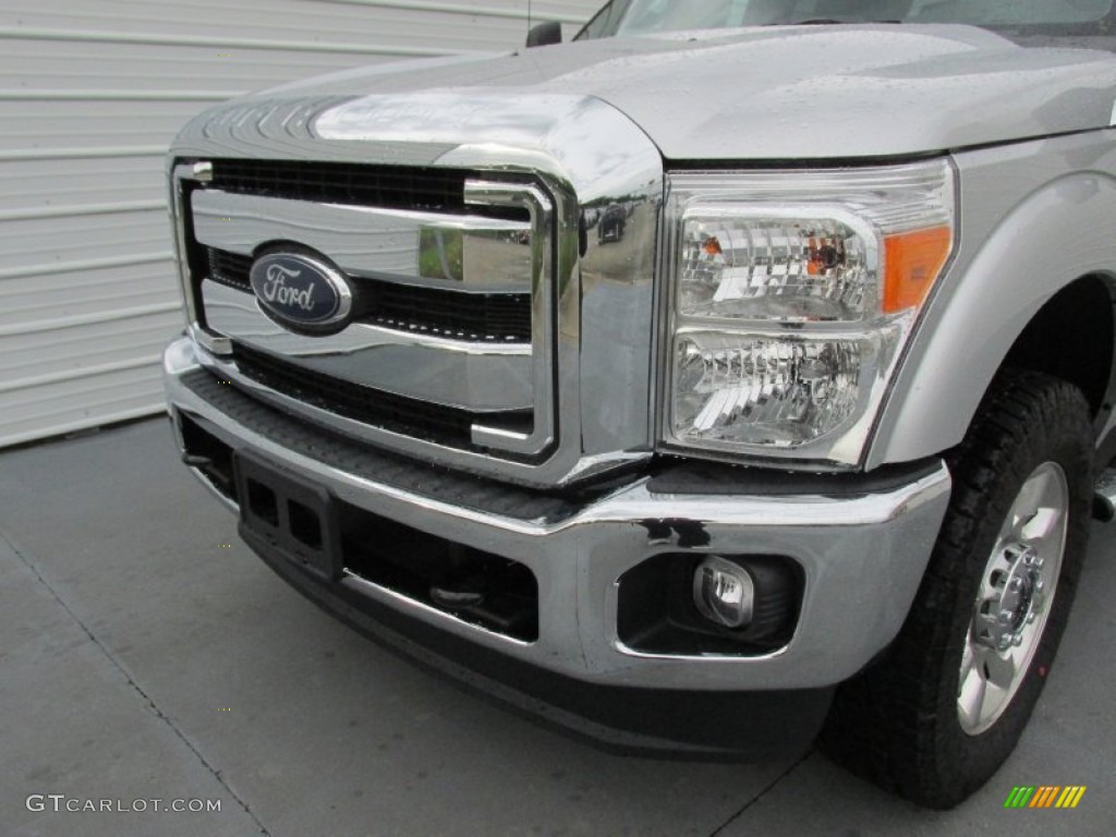 2015 F250 Super Duty Lariat Crew Cab 4x4 - Ingot Silver / Black photo #10