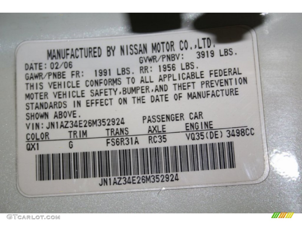 2006 350Z Grand Touring Coupe - Pikes Peak White Pearl / Charcoal Leather photo #29