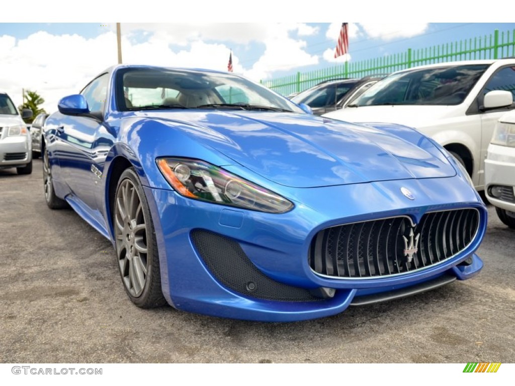 2013 GranTurismo Sport Coupe - Blu Sofisticato (Sport Blue Metallic) / Pearl Beige photo #61