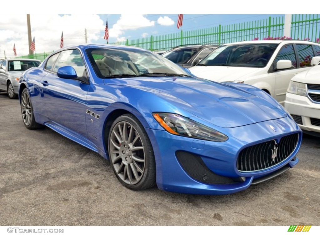 2013 GranTurismo Sport Coupe - Blu Sofisticato (Sport Blue Metallic) / Pearl Beige photo #62