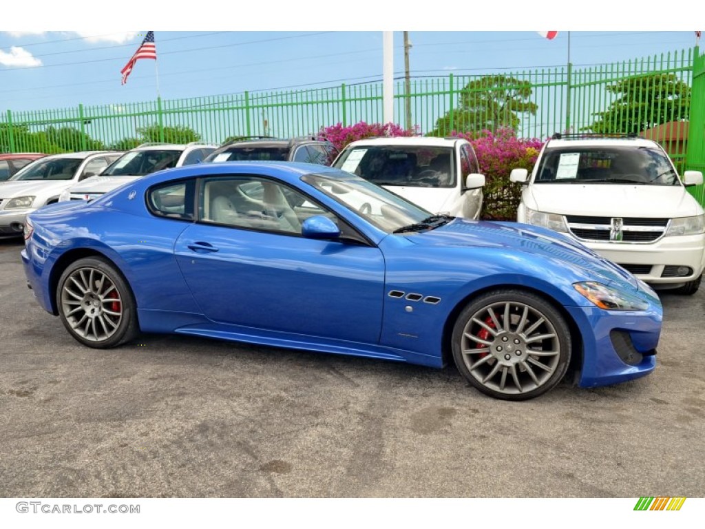2013 GranTurismo Sport Coupe - Blu Sofisticato (Sport Blue Metallic) / Pearl Beige photo #64