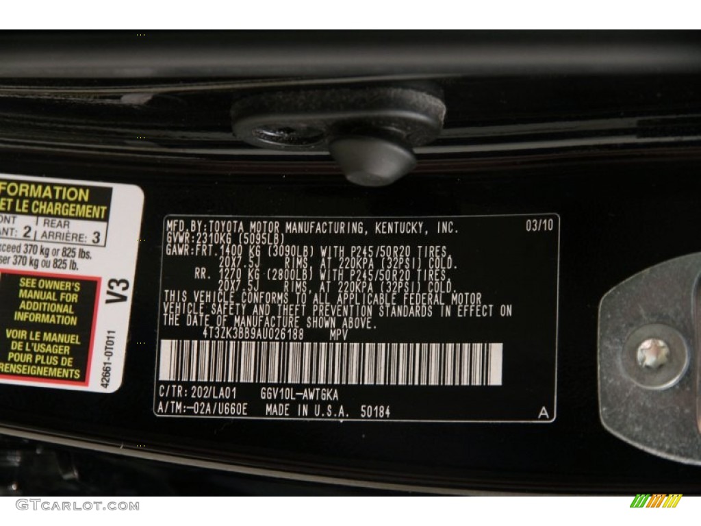 2010 Toyota Venza V6 Parts Photos