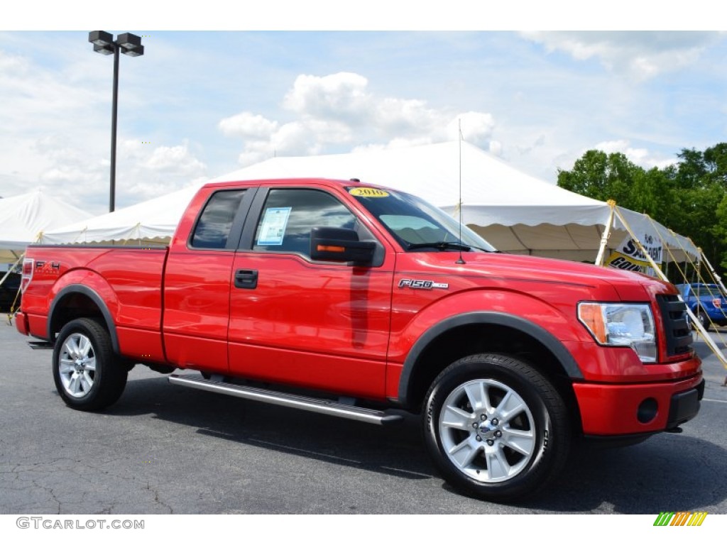 2010 Vermillion Red Ford F150 Fx4 Supercab 4x4 104230202 Gtcarlot Com Car Color Galleries