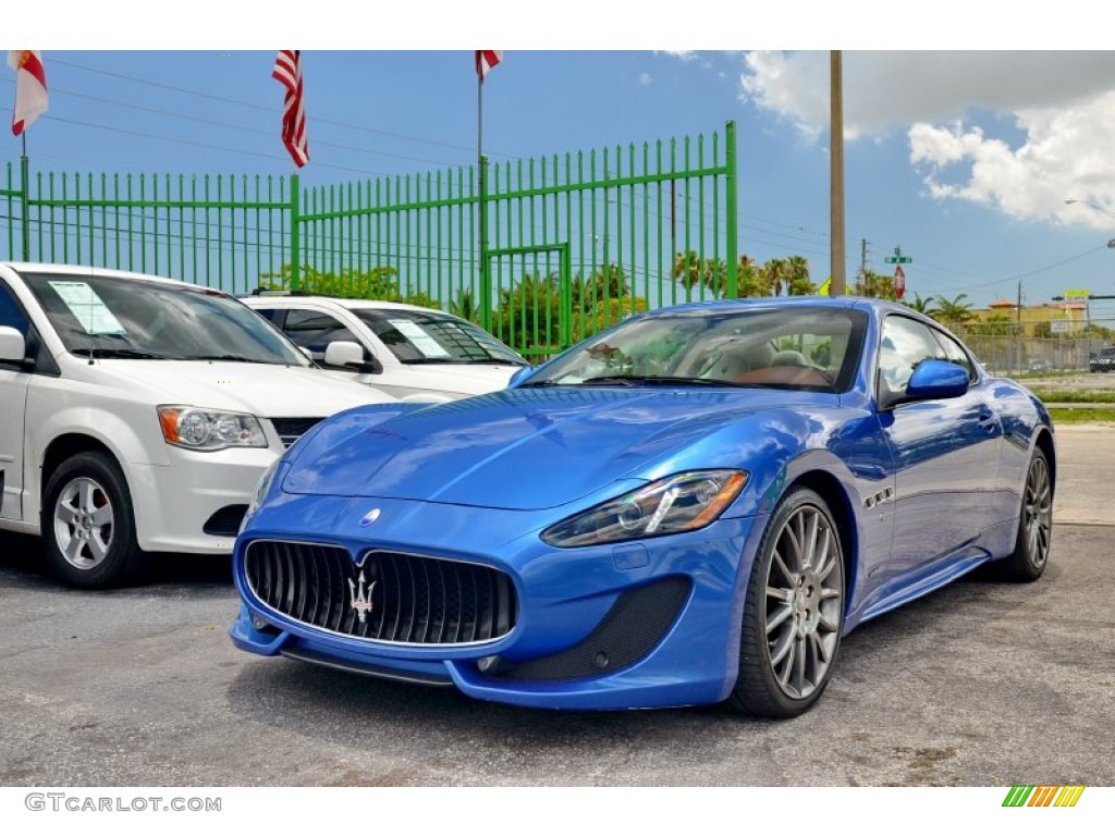 2013 GranTurismo Sport Coupe - Blu Sofisticato (Sport Blue Metallic) / Pearl Beige photo #100