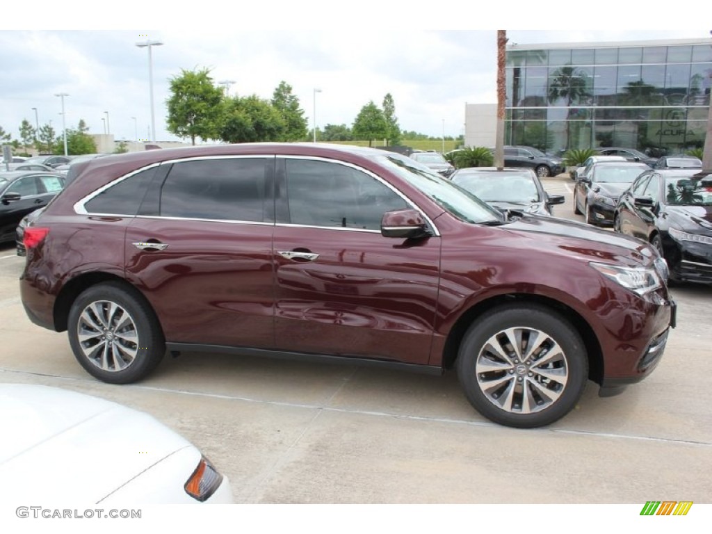 Dark Cherry Pearl 2016 Acura MDX SH-AWD Technology Exterior Photo #104242124