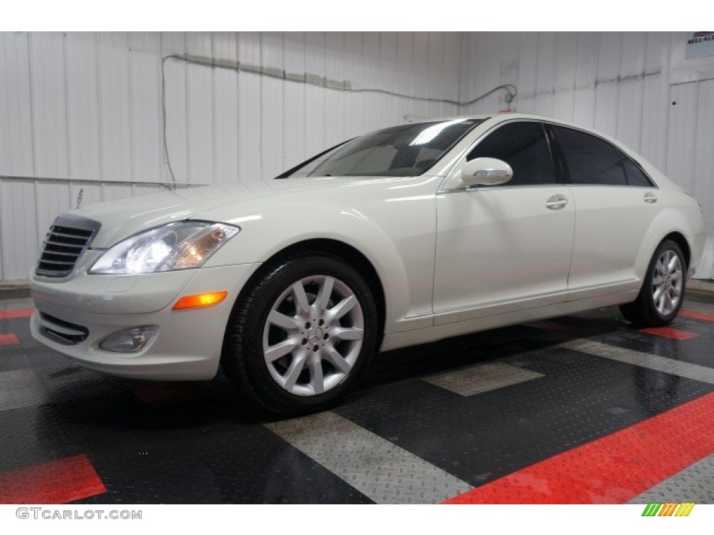 2007 S 550 Sedan - Arctic White / Grey/Dark Grey photo #2