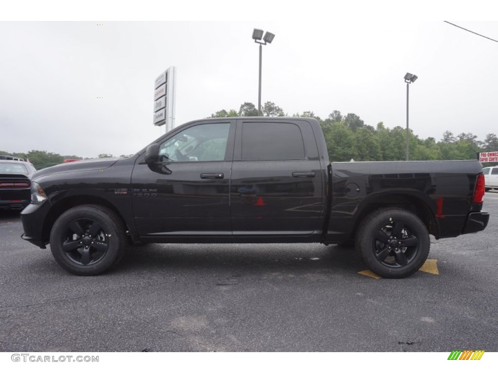 2015 1500 Express Crew Cab - Brilliant Black Crystal Pearl / Black/Diesel Gray photo #4