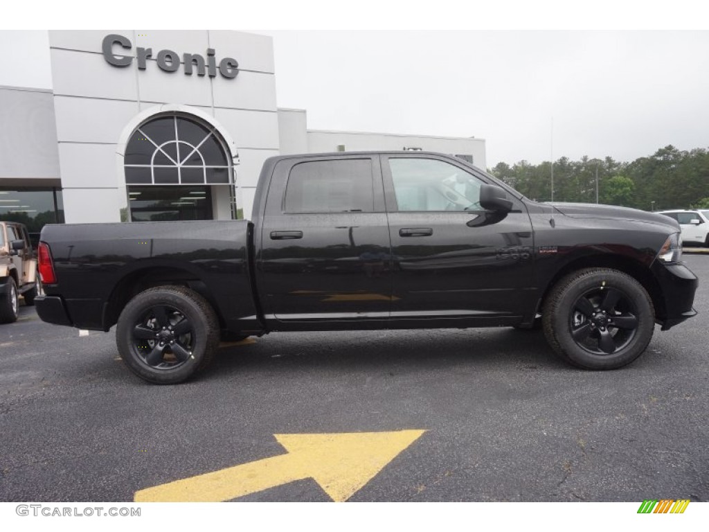 2015 1500 Express Crew Cab - Brilliant Black Crystal Pearl / Black/Diesel Gray photo #8