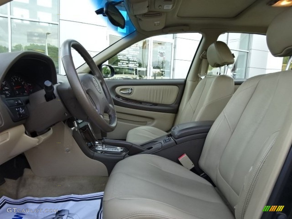 2001 Maxima GLE - Sherwood Green Metallic / Blond photo #13
