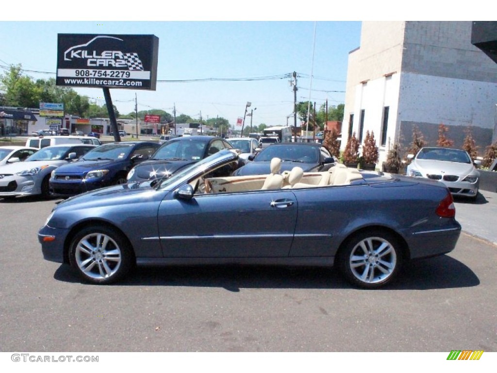 2006 CLK 350 Cabriolet - Cadet Blue Metallic / Stone photo #4