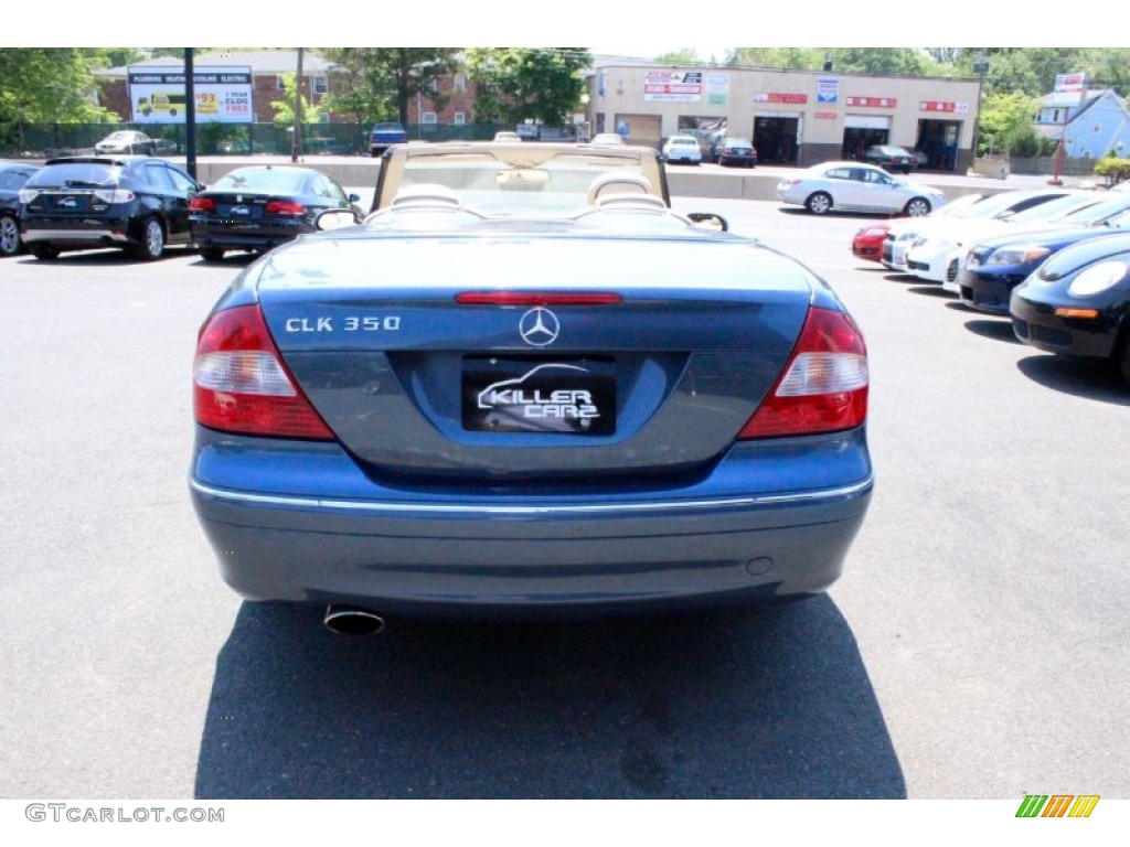2006 CLK 350 Cabriolet - Cadet Blue Metallic / Stone photo #6