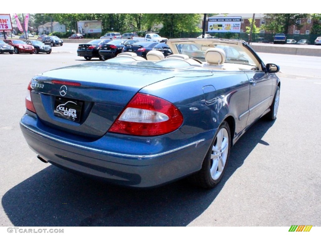 2006 CLK 350 Cabriolet - Cadet Blue Metallic / Stone photo #7