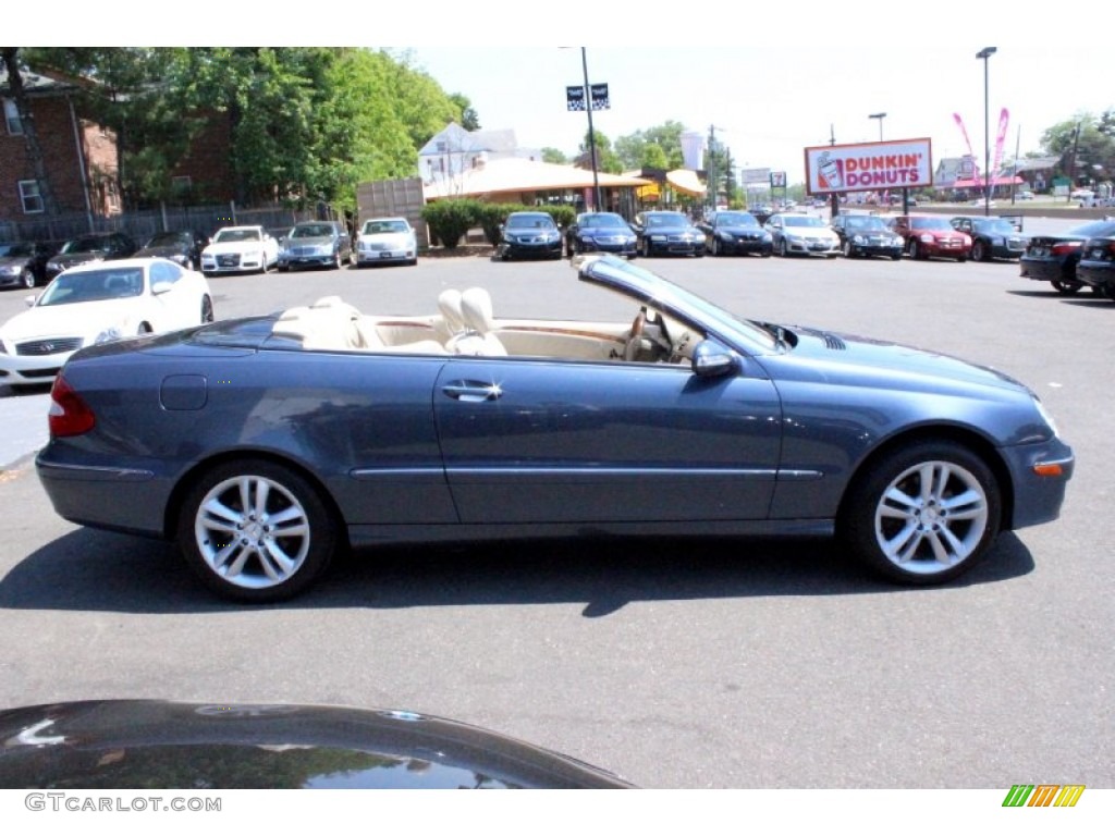 2006 CLK 350 Cabriolet - Cadet Blue Metallic / Stone photo #8