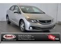 Alabaster Silver Metallic 2015 Honda Civic Hybrid Sedan